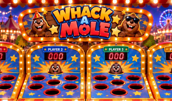 Whack-a-Mole — Tap or whack with your hand!