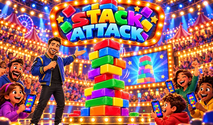 Stack Attack — Copy the tower, block by block. Four levels!